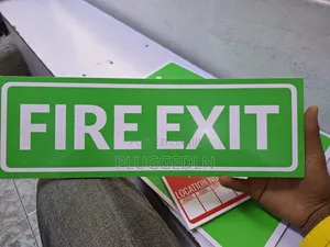 Fire Exit Sign Board.