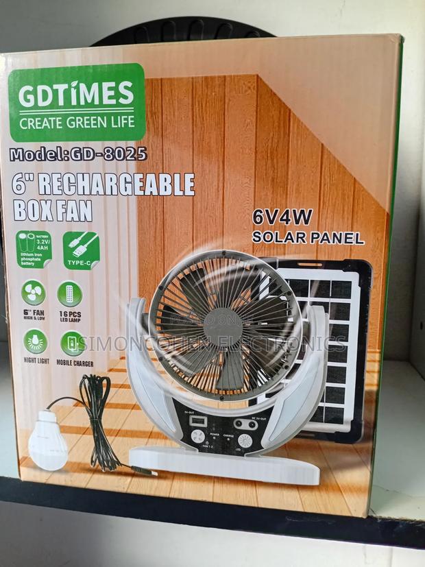 6" Rechargeable Box Fan - main view