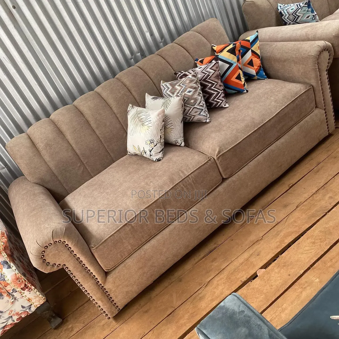 Brown 3 Seater Sofa - Free Delivery