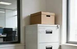 Office Cabinet; Executive Office Cabinet With Three Steel Drawers