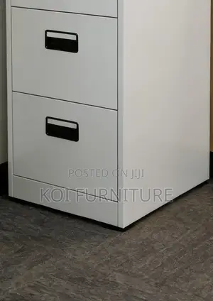 Office Cabinet; Executive Office Cabinet With Three Steel Drawers