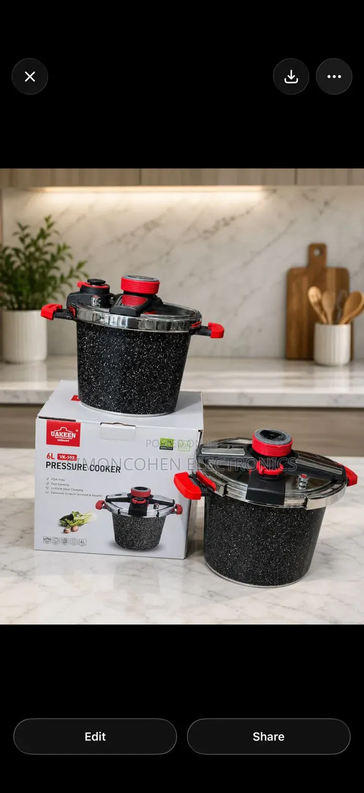 6l High Quality Gas and Induction Cooker Pressure Cooker