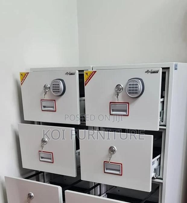 Office Safe; Power Strip Fireproof Executive Safe With 4 Drawers - thumbnail 2