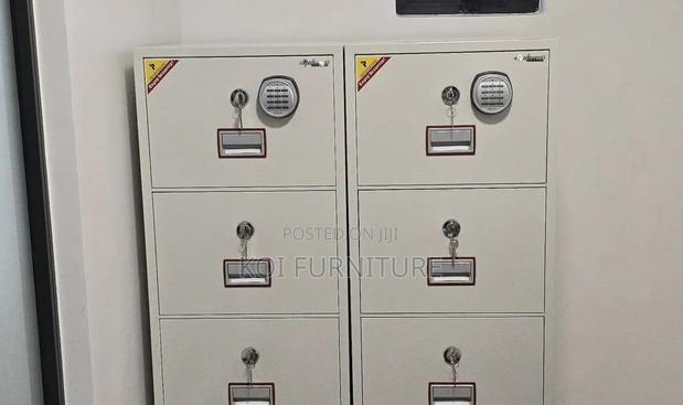 Office Safe; Power Strip Fireproof Executive Safe With 4 Drawers - thumbnail 8