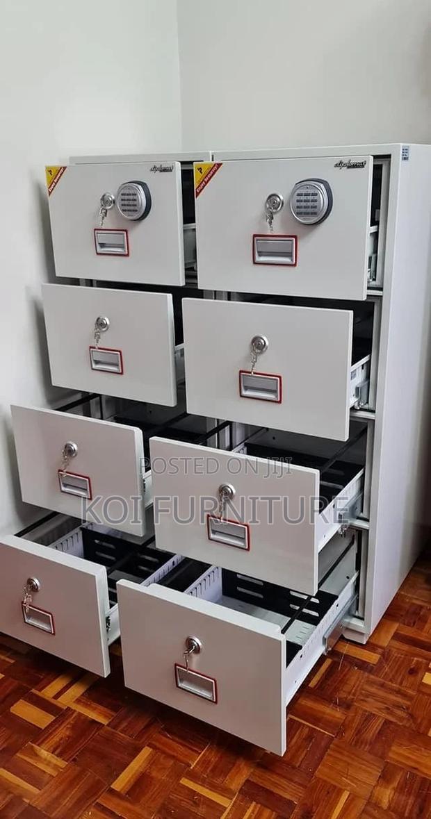 Office Safe; Power Strip Fireproof Executive Safe With 4 Drawers - thumbnail 9