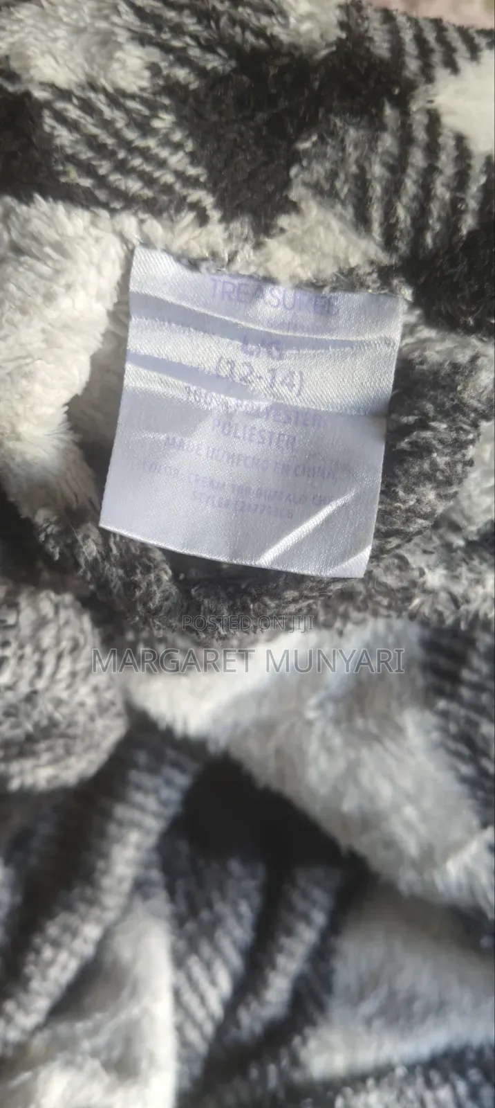 Checked Black and White Dressing Gown