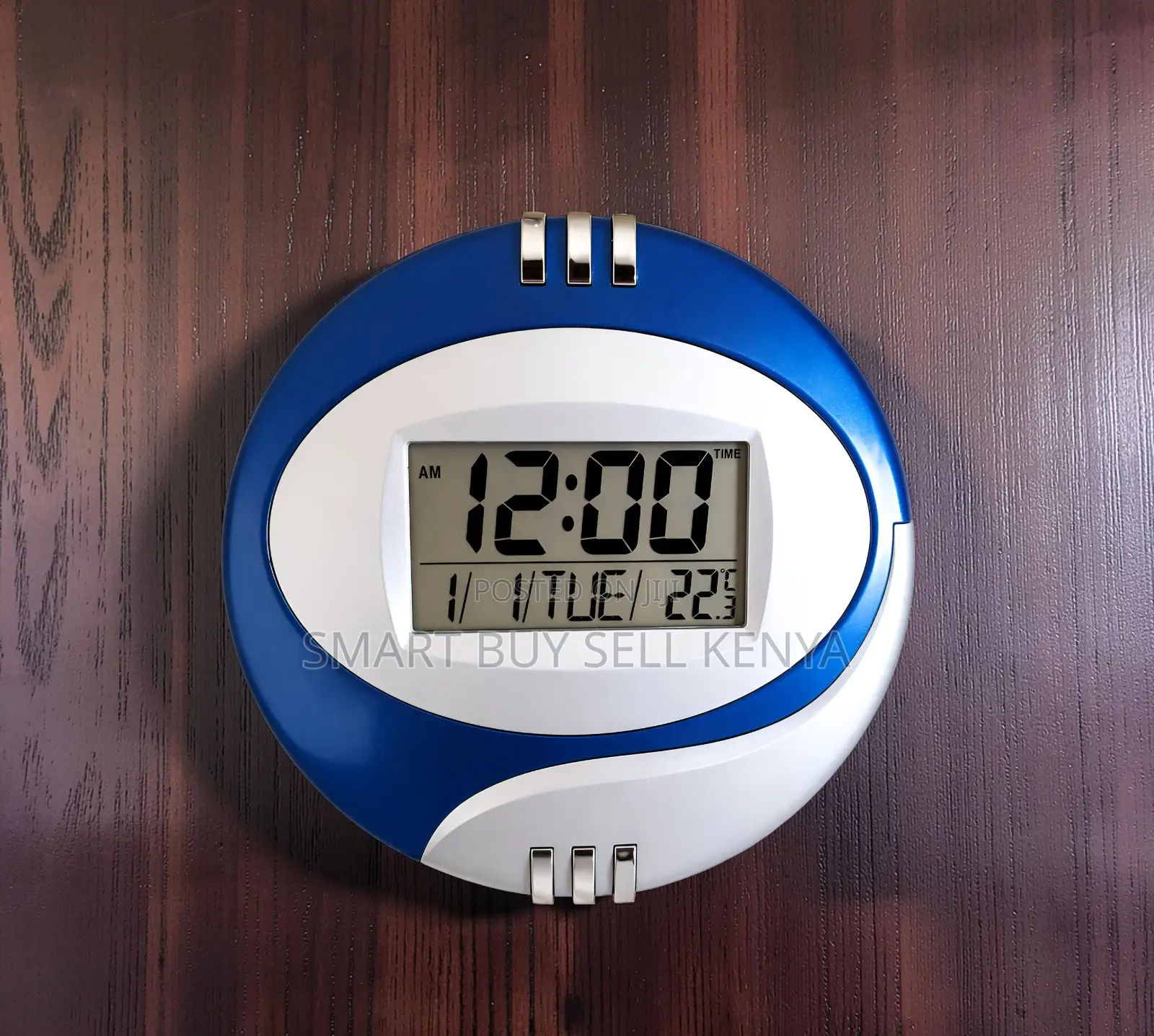 Dual Backlit LCD Alarm Table and Wall Mount Digital Clock