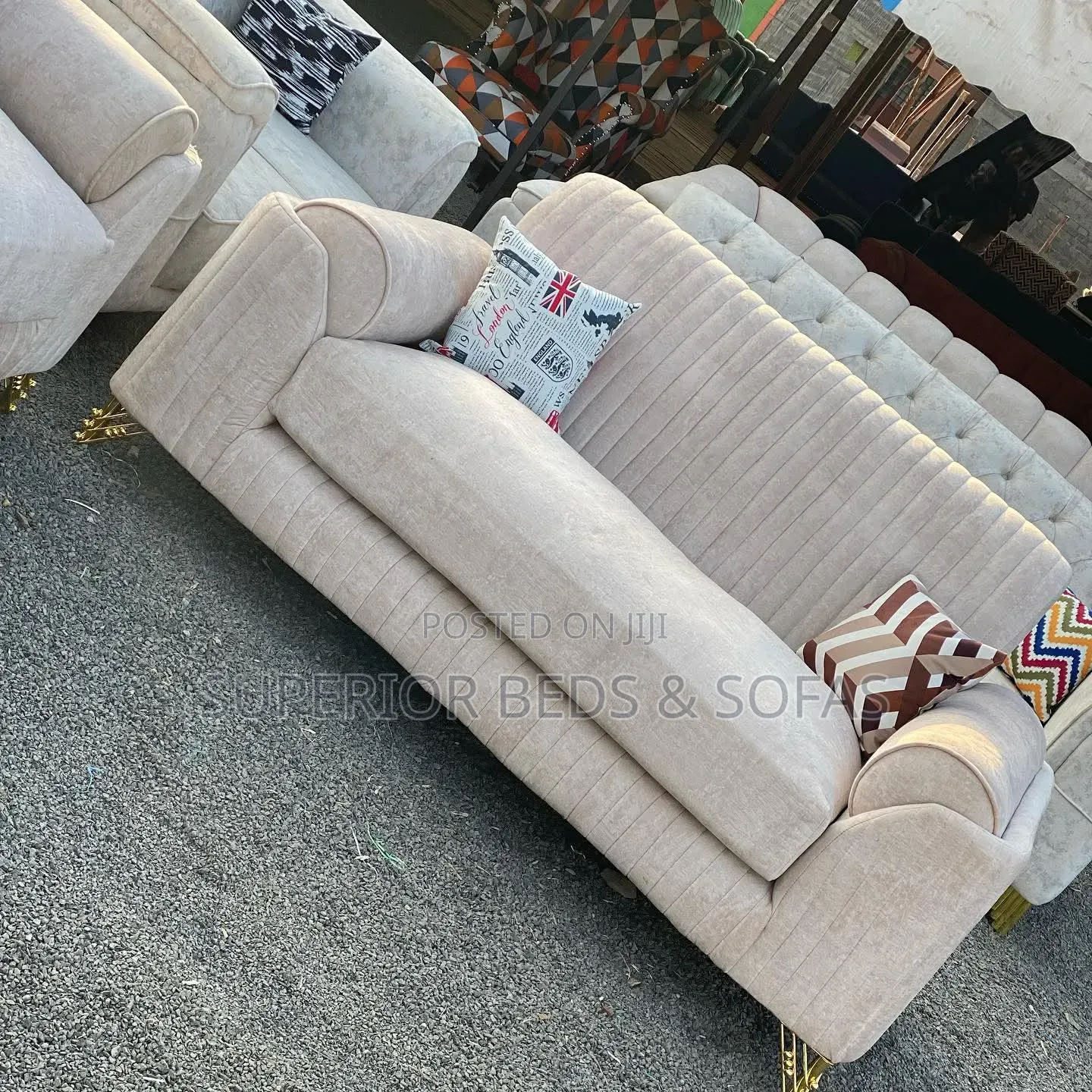 Quality Beige 2 Seater Sofa