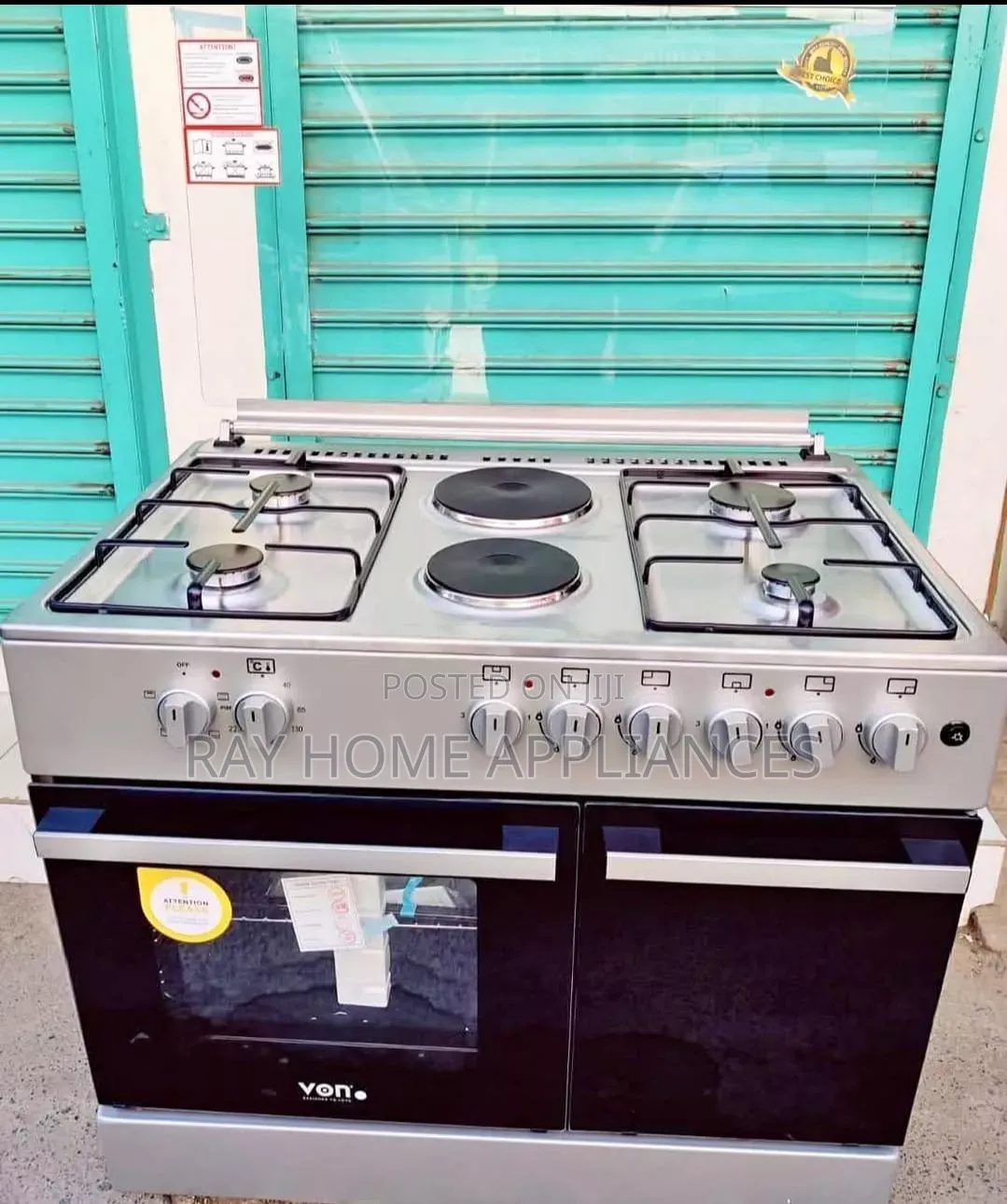 60*90cm Von 4+2 With Gas Compartment Standing Cooker