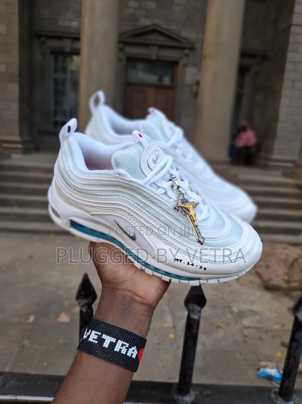Nike Airmax 97 'Holy Water' in White/Blue Colourway.