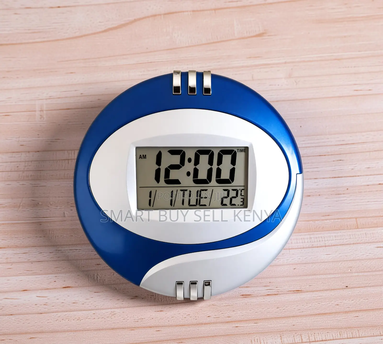 Sleek Finish LCD Alarm Table and Wall Mount Digital Clock