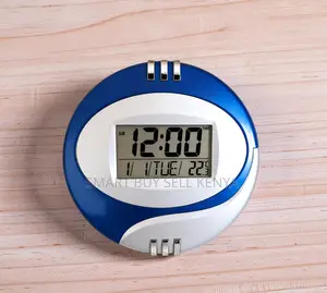 Sleek Finish LCD Alarm Table and Wall Mount Digital Clock