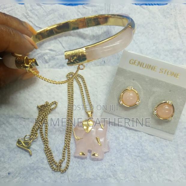 African Brass Coated Chain Necklace - thumbnail 2