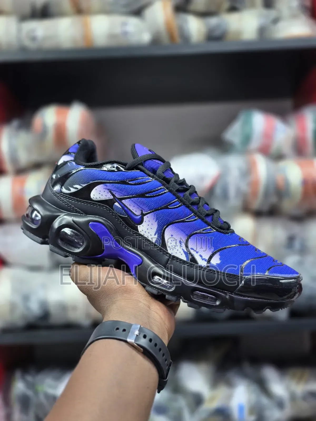 Nike Air Max Plus Sneakers in a Blue Gradient Colorway.