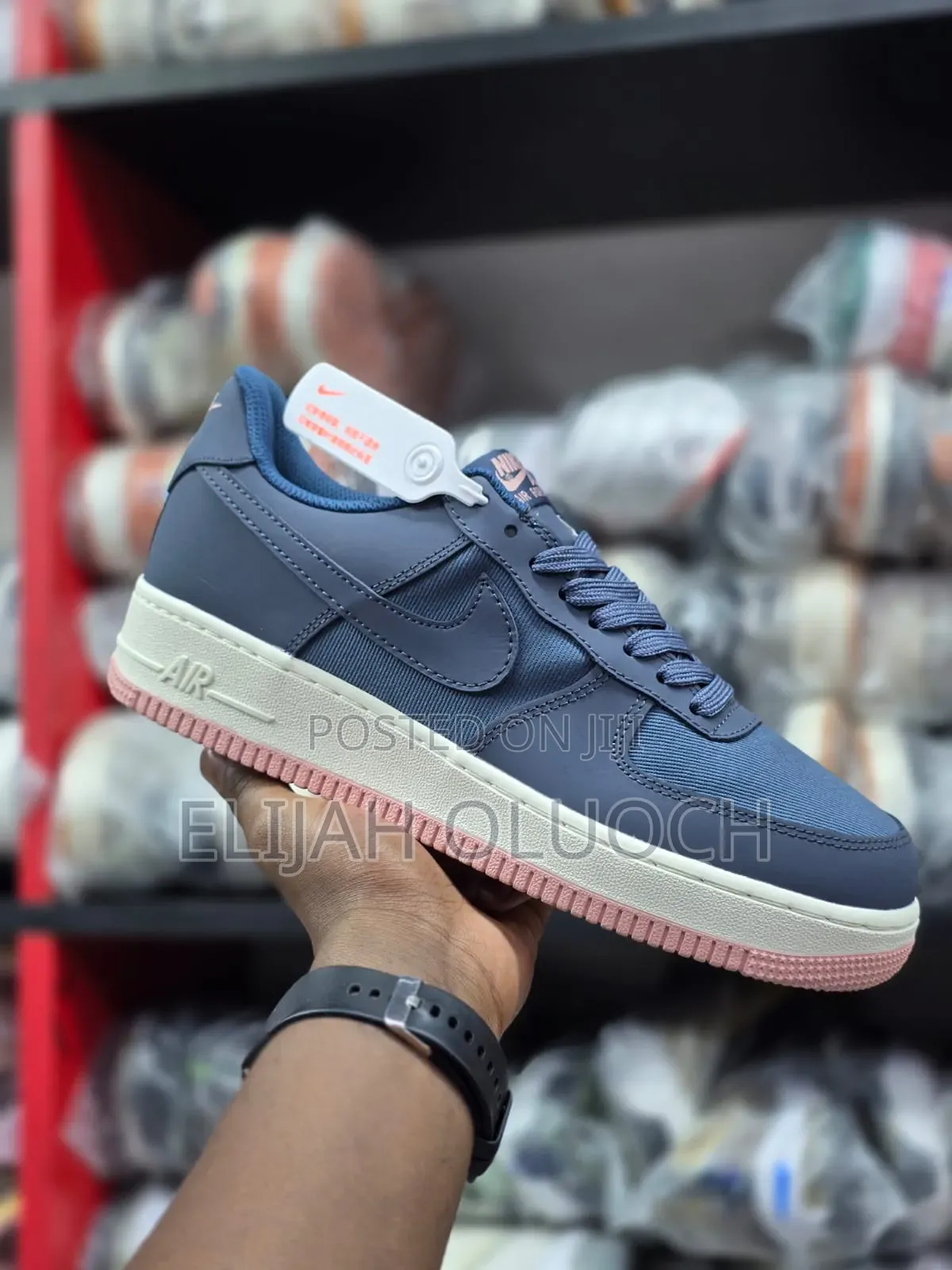 Nike Air Force 1 Low Sneakers in an Ashen Slate and Stardust Colorway.
