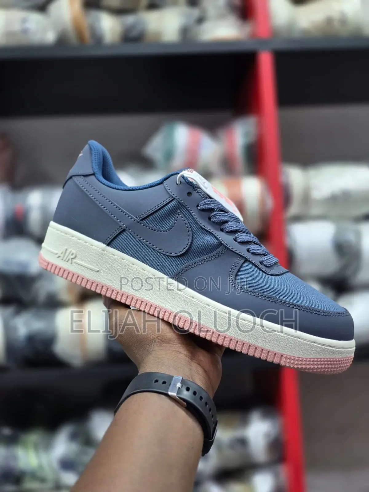 Nike Air Force 1 Low Sneakers in an Ashen Slate and Stardust Colorway.