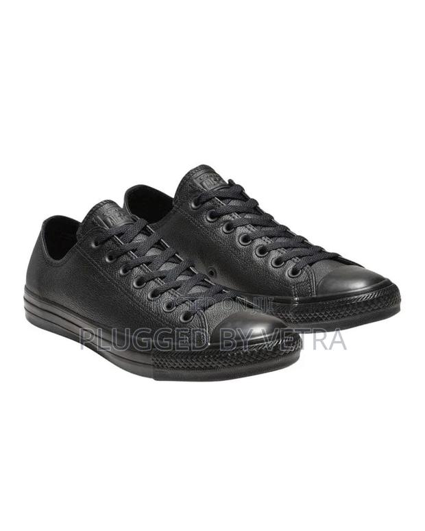 Converse Leather Rubbers in "Black Cat Colourway" - thumbnail 3