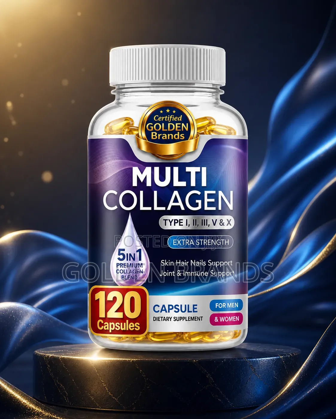 Premium Multi Collagen–5-in-1 Advanced Formula 120 Softgels