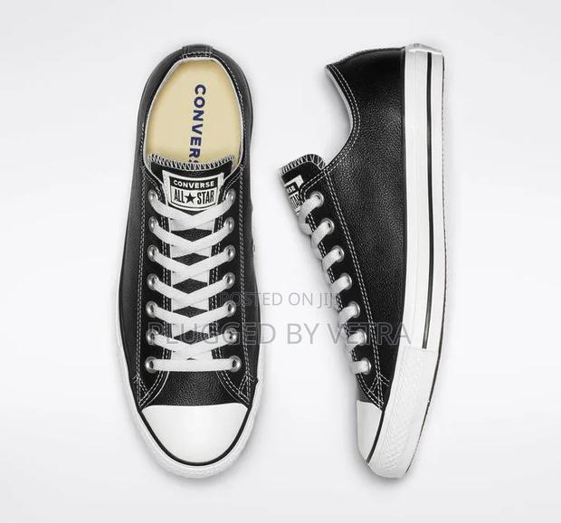 Converse Leather Black/White Rubbers. - thumbnail 2