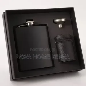 Whiskey Flask Gift Set With 4 Tumblers