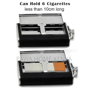 Stainless Steel Hip Flask With a Cigarette Storage