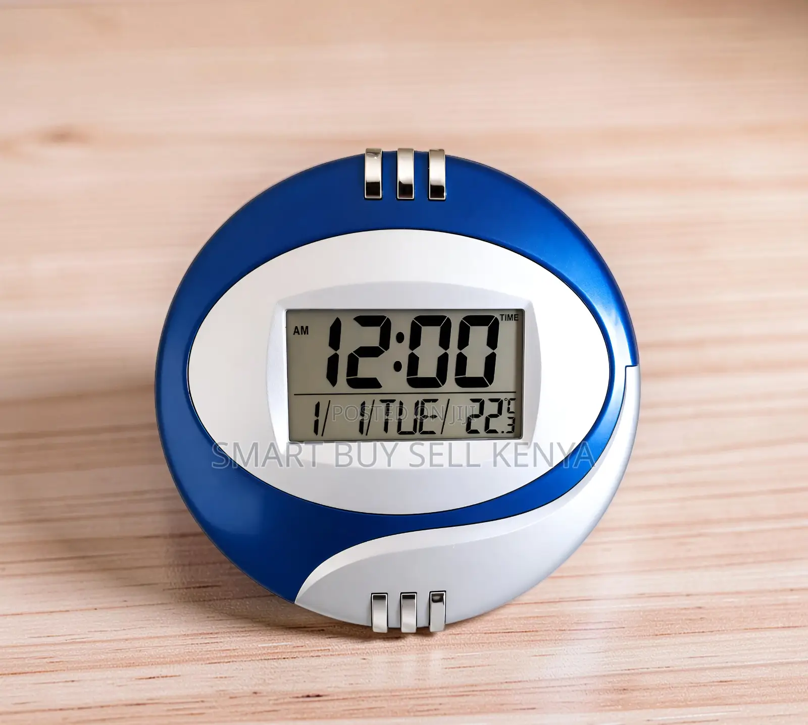 Compact Thermometer Table and Wall Mount Digital Clock