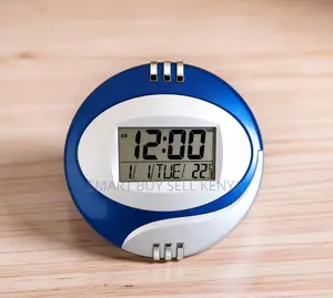 Compact Thermometer Table and Wall Mount Digital Clock