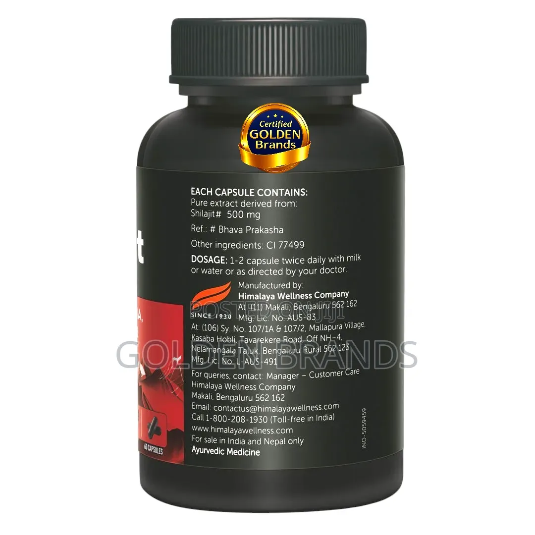 100% Himalayan Shilajit, Boost Energy, Stamina Testosterone 60 Pieces