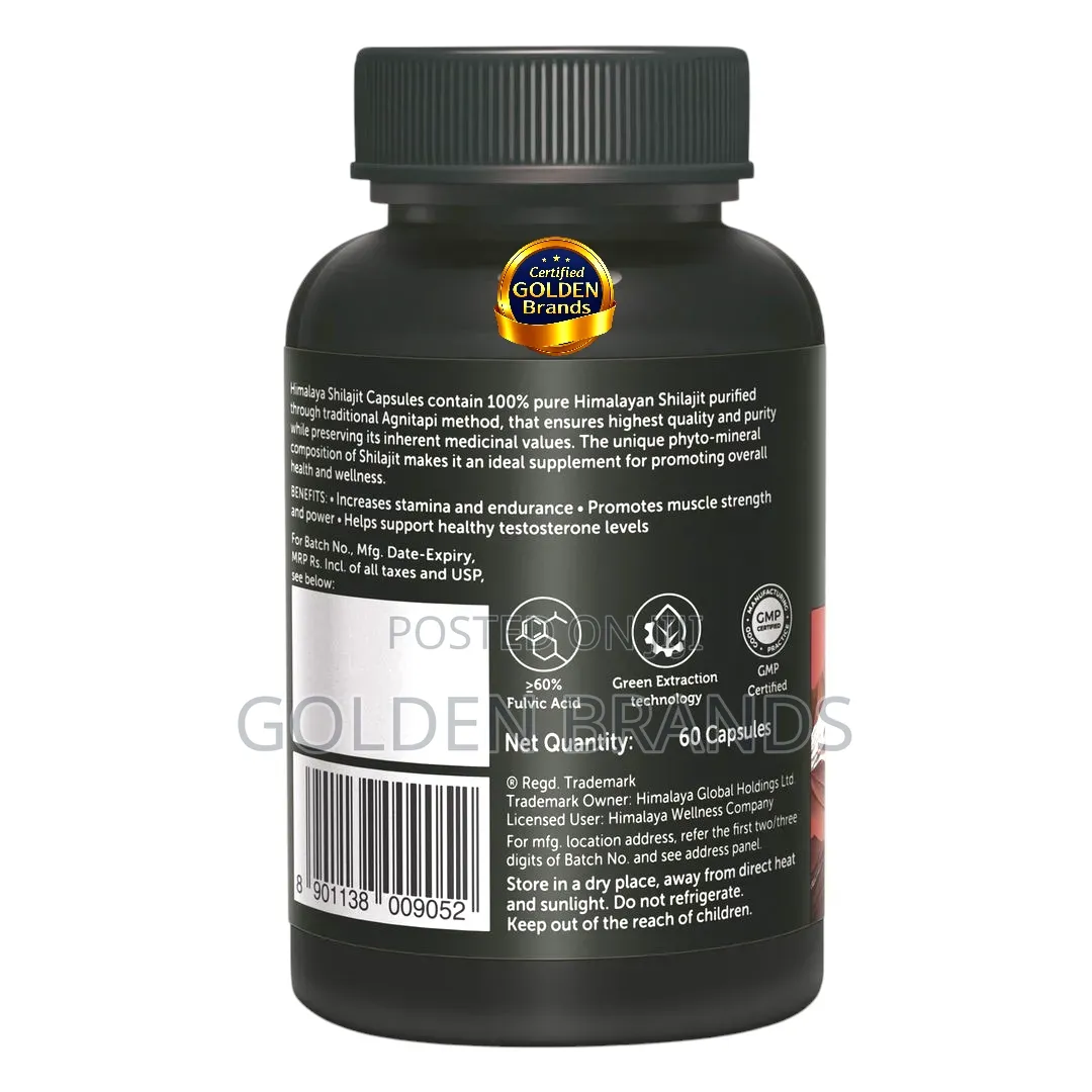 100% Himalayan Shilajit, Boost Energy, Stamina Testosterone 60 Pieces