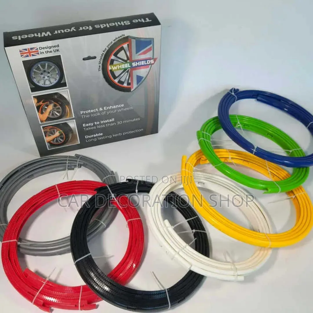 Rim Protective Colored Strips Prevent Rim From Curb Rash