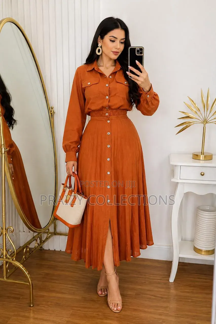 Linen Set (Pleated Skirt + Top)