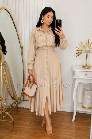 Linen Set (Pleated Skirt + Top)