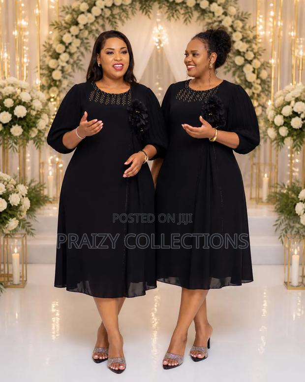 Shift Chiffon Black Purple Dress - thumbnail 2