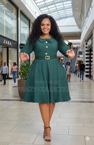 High Quality Dress With Decorative Buttons