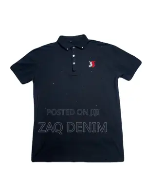 Black Polo Shirt - Rhinestone