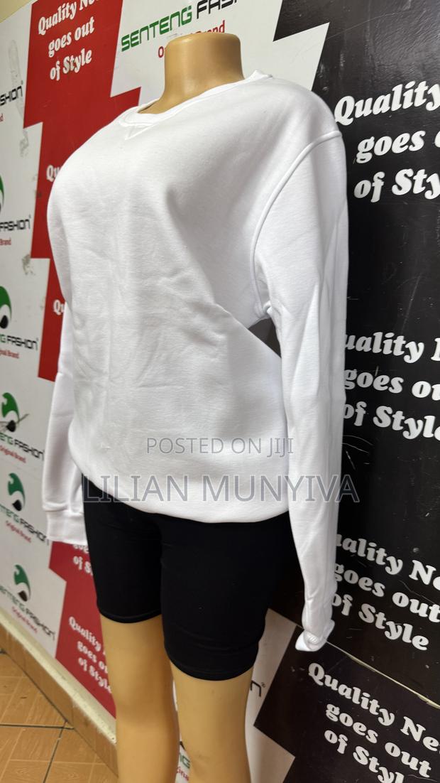 White Cotton Sweatshirts - thumbnail 4