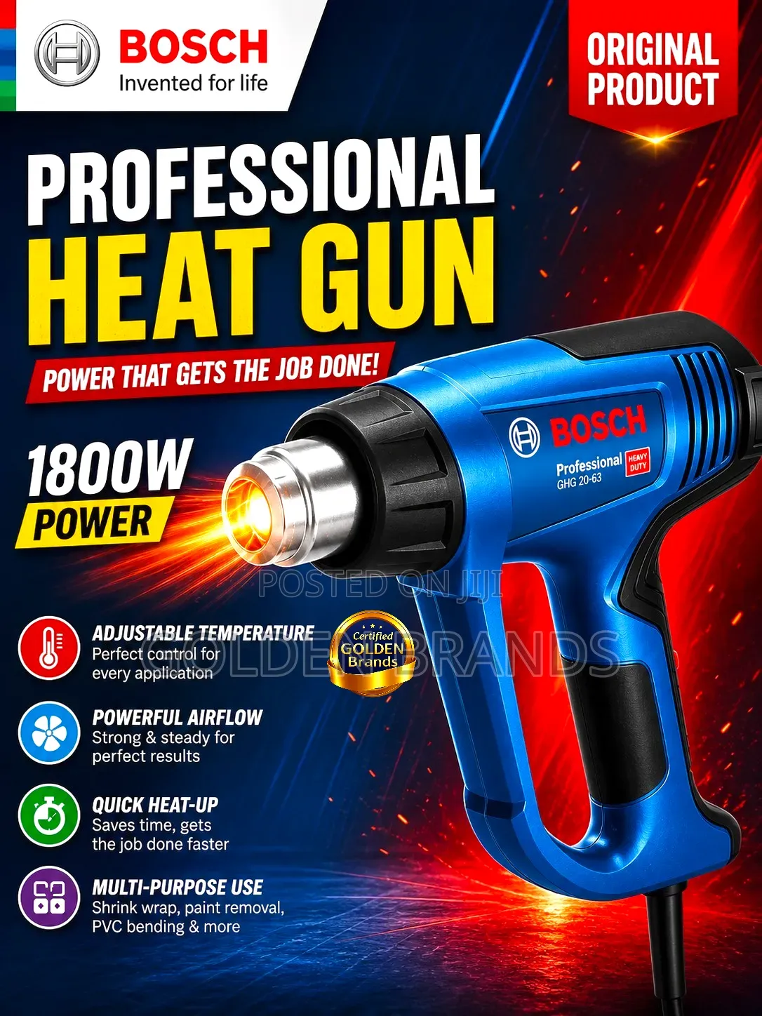 Electric Bosch Heat Gun 1800watts Power
