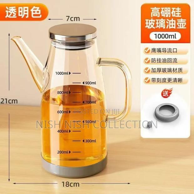 High Borosilicate Glass Oil Bottle With Silicone Base - thumbnail 4