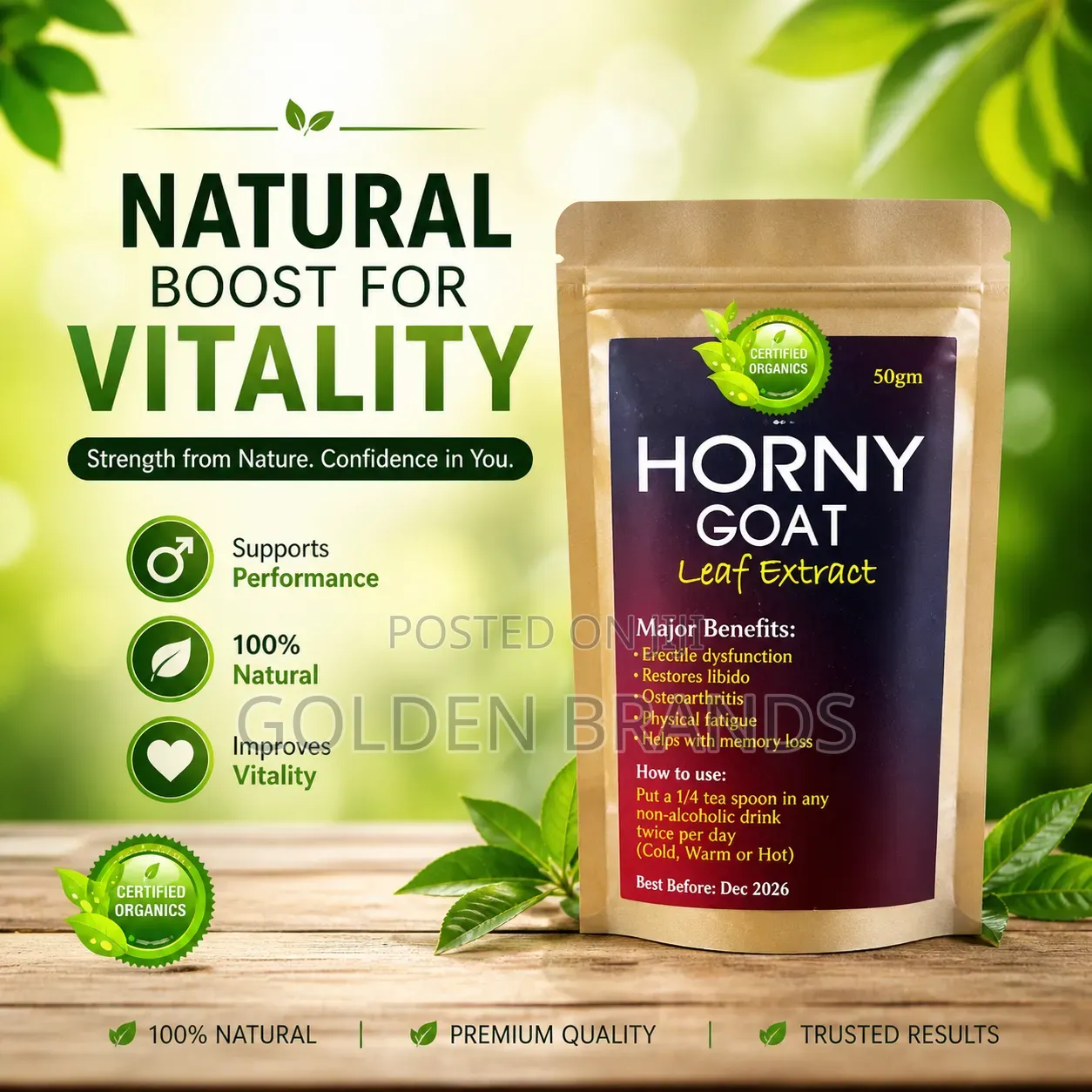 Organic Horny Goat Powerful Natural Libido Booster