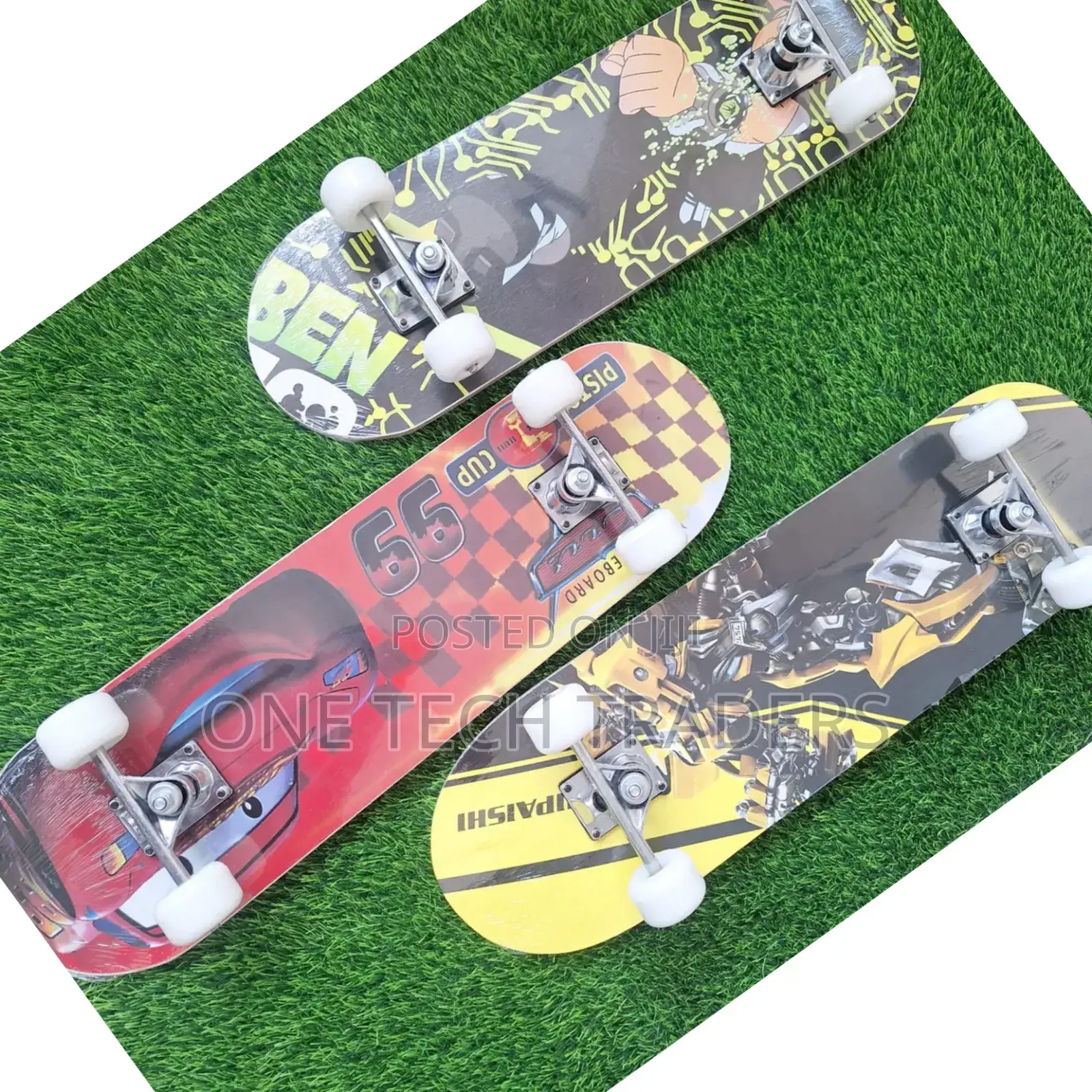 Skateboard With Rubber Wheels