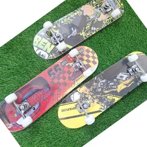 Skateboard With Rubber Wheels