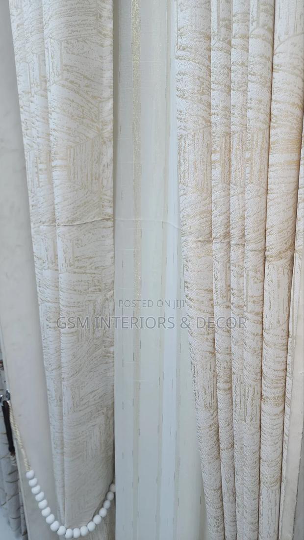 Soft Fabric and Elegant Curtains With White Sheers - main view