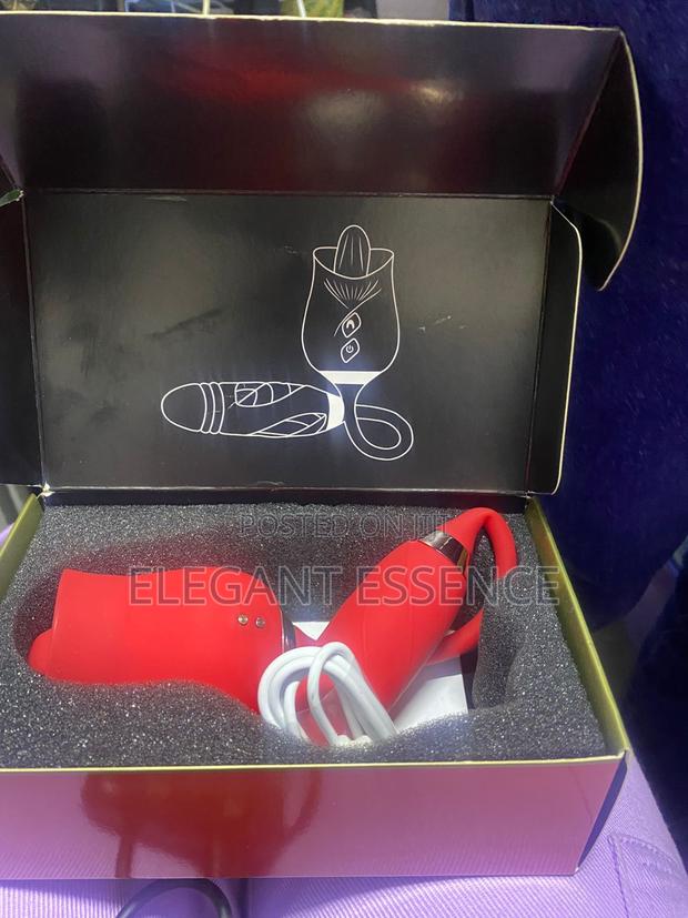 2 In1 Rose Usb Rechargeable G-Spot Vibrator, Dual-Head Adult Dildo