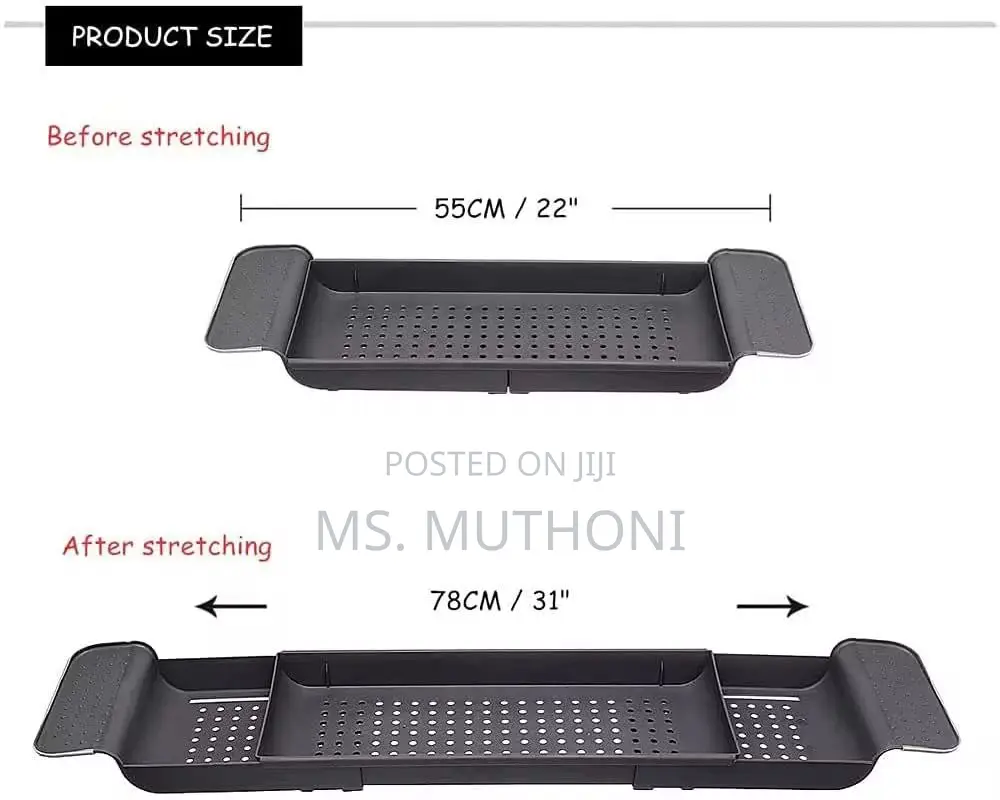 Expandable Bathtub Caddy Tray/ Bathtub Organizer