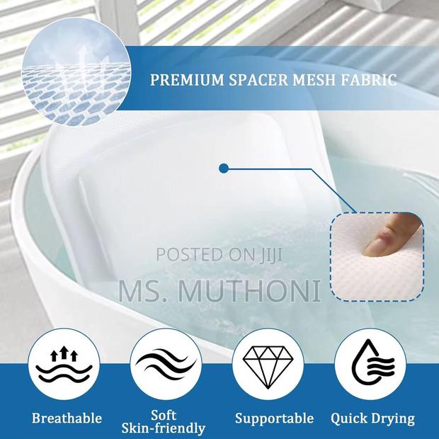 Full Body Bathtub Pillow With 3d Mesh Material for Neck Back Support - thumbnail 3