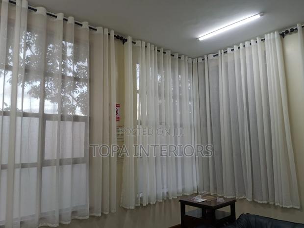 Machine Washable Plain White Sheer Curtains for Living Room