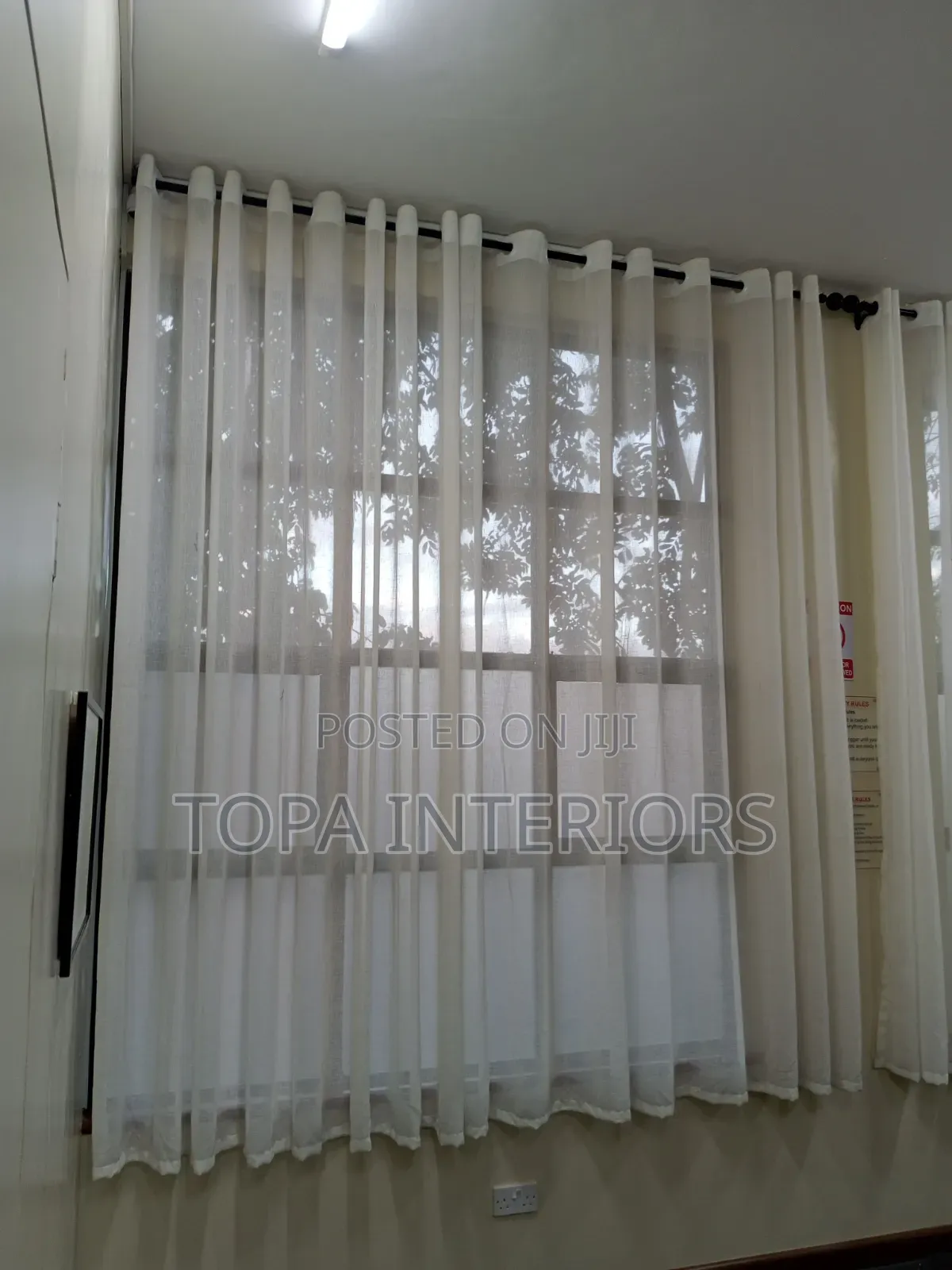 Hand Washable Plain White Sheer Curtains for Bedroom