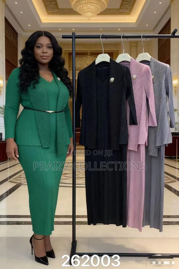 Elegant Miyaki 2pc (Dress +Coat)