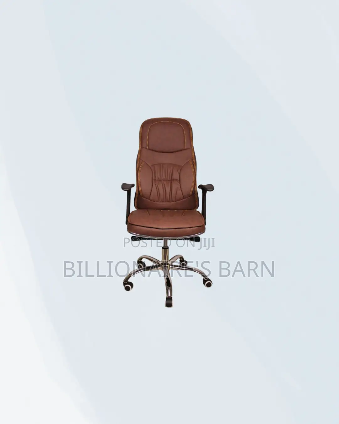 Executive Leather Chair High Back Padded Armrest Seating Solution