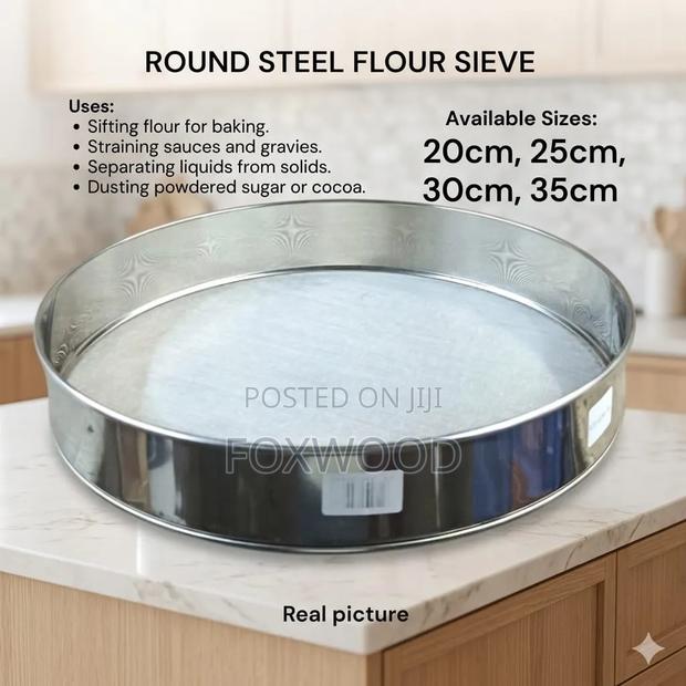 – Round Steel Flour Sieve 30cm - thumbnail 2